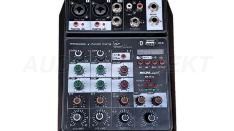 Mikseta kompaktna Master Audio MX0402 4 kanala, USB/BT, Phantom