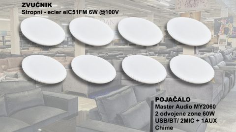 Komplet razglas za markete, prodavnice i salone namještaja