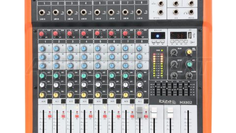Analogna mikseta 8-kanalna IBIZA MX802 BT/USB/REC